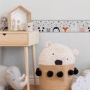 A.S. Création Lovely Kids Frise autocollante enfant - Gris, Noir