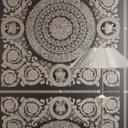 Versace ikke-vævet tapet Heritage Baroque Medallion Floral Black Beige Grey luksuriøst
