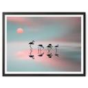 Poster Natalia - Famille de flamants roses