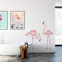 Sticker mural - Couple de flamants roses