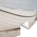 Båd på stranden - rundt Fototapet - vliesetapet/selvklæbende non-woven tapet