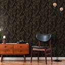 Daniel Hechter Papier peint floral Noir, Jaune