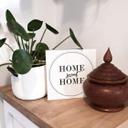 Billede af træ til at sætte op - Home sweet home - 15x15 cm