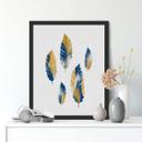 Plakat - Orara Studio - Leaves Blue and Yellow