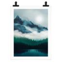 Póster Paisaje nocturno con niebla - SpaceFrog Designs