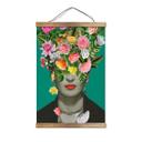 Lærred, banner, Tekstil plakat Frida Floral Studio - Portræt Frida