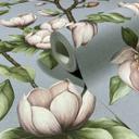 Papel pintado no tejido ramas, flores naturaleza floral mate en azul púrpura
