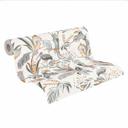 natur grå gul - tapet med planter - non-woven jungle tapet