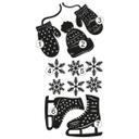 Sticker mural patins sur glace