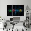 Canvas print 3 dele, knapper til controlleren