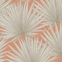 non-woven tapet palmeblade orange beige - jungle tapet stue