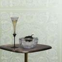 Versace ikke-vævet tapet Heritage Baroque Medallion Floral Green White Blue luksuriøst
