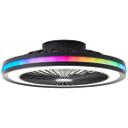 Deckenventilator mit LED-Licht Malea, schwarz, Deckenleuchte