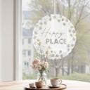 Akrylglasbillede, vinduesbillede til ophængning af Happy Place - Rund