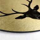 Wandcirkel Alu-Dibond - Ireland - Black Deer - goud effect