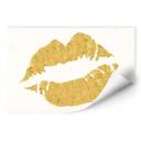 Muurprints Gouden Lippen