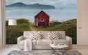 NordicCottage naturtapet i grågrøn - non-woven tapet Designwalls 2 - 2,55 x 3,5 m