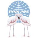 Muursticker Pan Am Flamingo’s