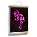 Póster Flamingo - Luz de neón