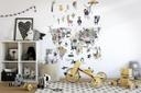 Børnetapet, non-woven tapet med illustration Kids Walls hvid, farverig
