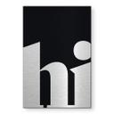 Geborsteld Alu-Dibond met goud-, zilver- & kopereffect - Hi - Typografie