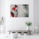 Canvasbillede, japansk geisha med vifte