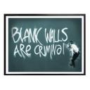 Póster Banksy - Las paredes en blanco son criminales