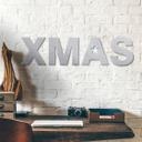 Letras de aluminio Dibond - efecto plata - XMAS