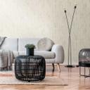 Beige tekstureret tapet med træ-effekt - non-woven tapet med naturlook - vægdesign
