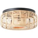 Deckenleuchte Elma, braun, 45 x 19,5 cm, Bambus Innenleuchte