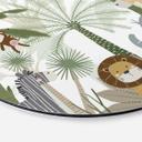 Vægcirkel Oliver Robins - Sweet Jungle Animals – print på aluminium (Alu-Dibond)