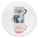 Tableau sur alu-Dibond rond Fredriksson - A Cup of Happiness