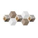 3D Hexagon Alu-Dibond sæt - Golden Struggle (sæt med 7)