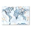 Tableau sur verre Mielu - Carte du monde en marbre