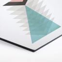 Hexagone - Alu-Dibond Nouveauprints - Totem aqua & pink