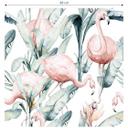 Mønstret tapet Kvilis - Tropisk flamingo