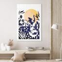 Akrylbillede Goed Blauw - Linoleumssnit Kran