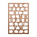 Decoración en madera caoba - Abecedario ABC