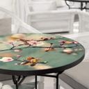 Plateau de table en verre -  Éveil du printemps - Rond