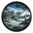 Plakat Fyrreskov i Huang Shan-bjergene - NingYun Ye - Round