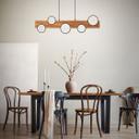 Pendelleuchte Elena, 100 x 6 cm, max. Höhe: 150 cm, Holz LED-Pendelleuchte, dimmbar, braun