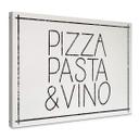 Lienzo Pizza Pasta & Vino blanco