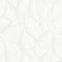 Papel pintado no tejido hojas naturaleza floral mate en blanco beige