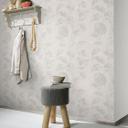 Tapet med bladmotiv Opus beige