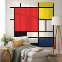 Fotomural Mondrian - Composición con rojo amarillo azul y negro