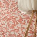Papier peint intissé Lin Zen Branches beige rouge métallisé asiatique - orange arbres papier peint f