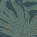 Papel pintado Planta azul claro brillante dorado - papel pintado con motivos de jungla 
