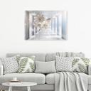 Canvasbillede, Blomster i 3D-tunnel
