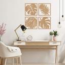 MDF - Decoración en madera naturaleza - Set Tropical Hojas