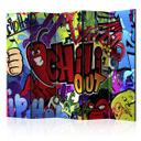 Rumdeler - Graffiti - Chilli fra, 5-delt - 225x172 cm